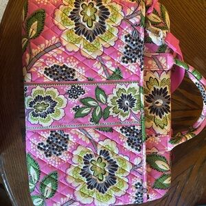 Vera Bradley Pink and Green Floral Laptop Bag
